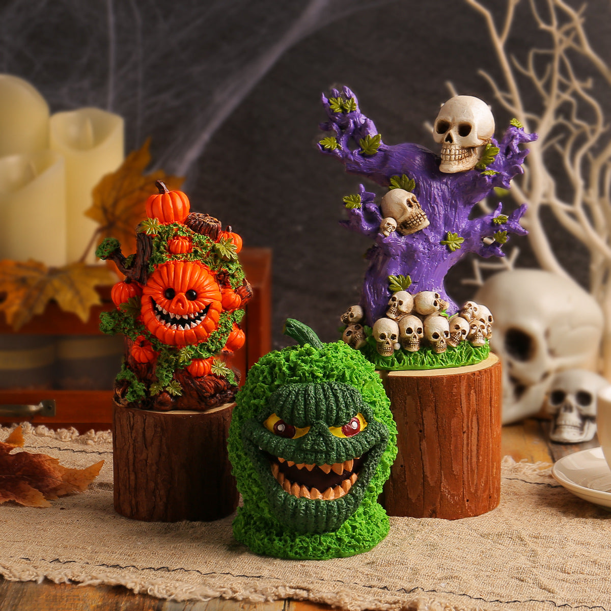 Halloween Tree Spirit Ornaments for Spooky Tables