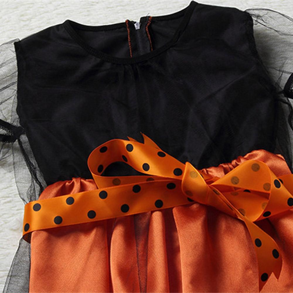 Children's Halloween Witch Costume Dress with Hat
