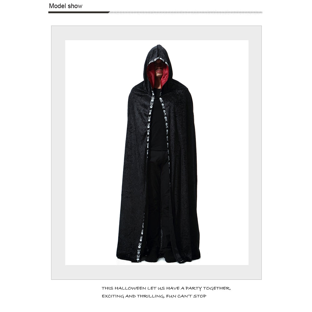 Halloween Hooded Cloak Costume for Vampire Wizard