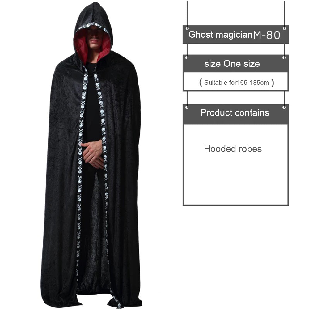Halloween Hooded Cloak Costume for Vampire Wizard