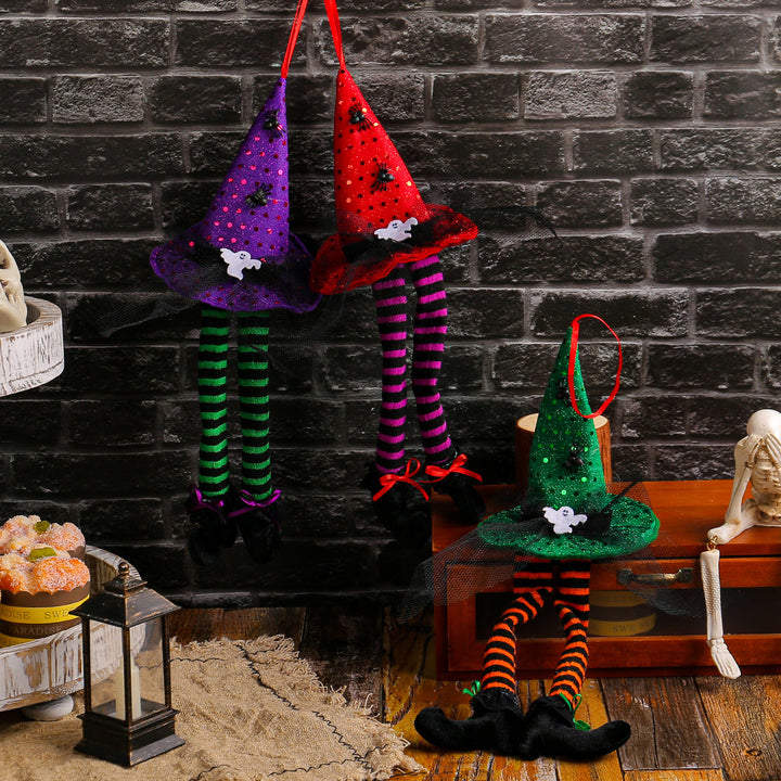 Halloween Witch Hat Decorations – 3-Piece Display