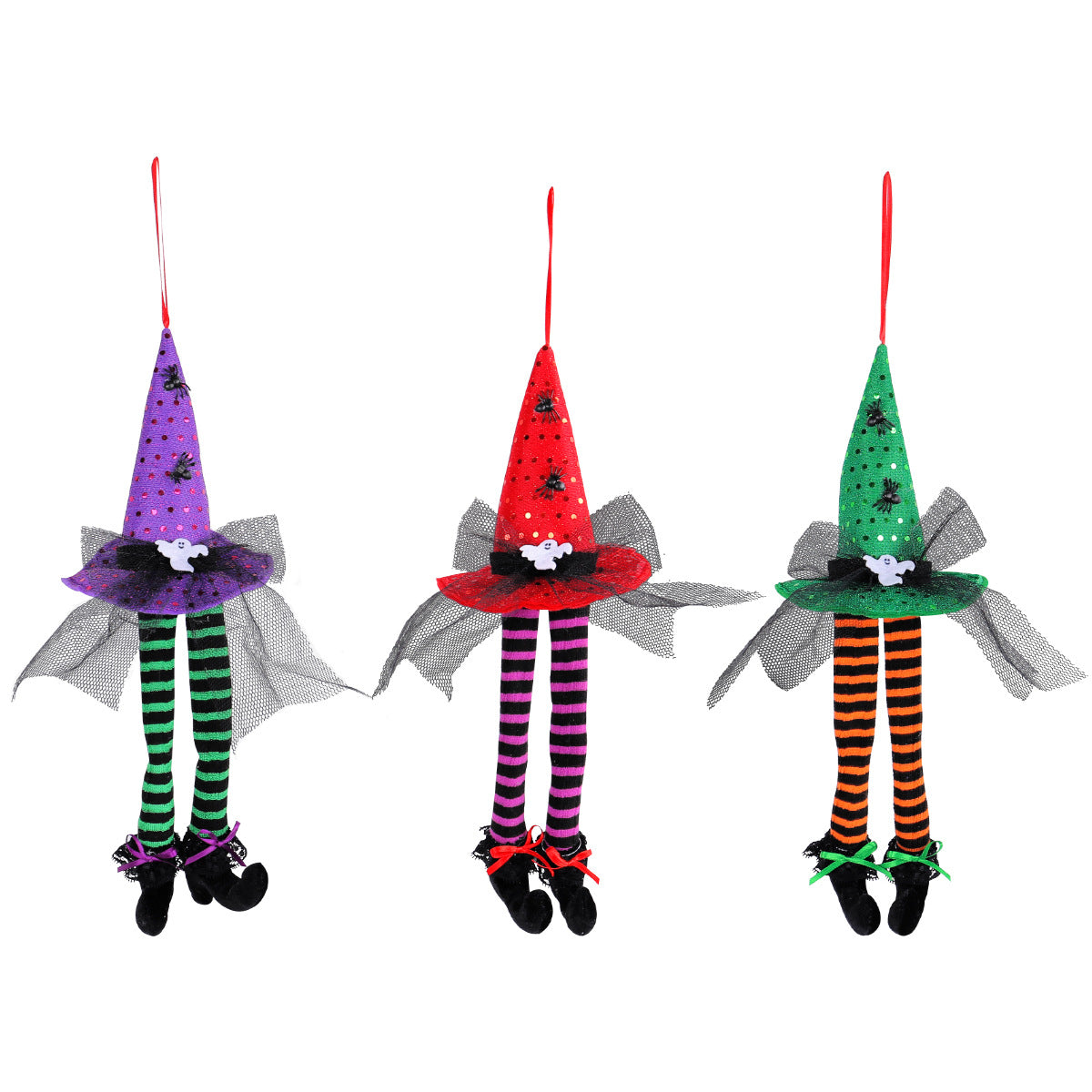 Halloween Witch Hat Decorations – 3-Piece Display