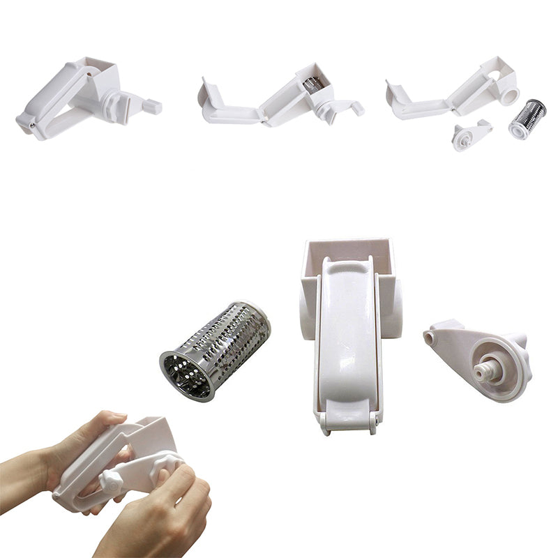 Hand-Crank Rotary Cheese Grater with Stainless Drum