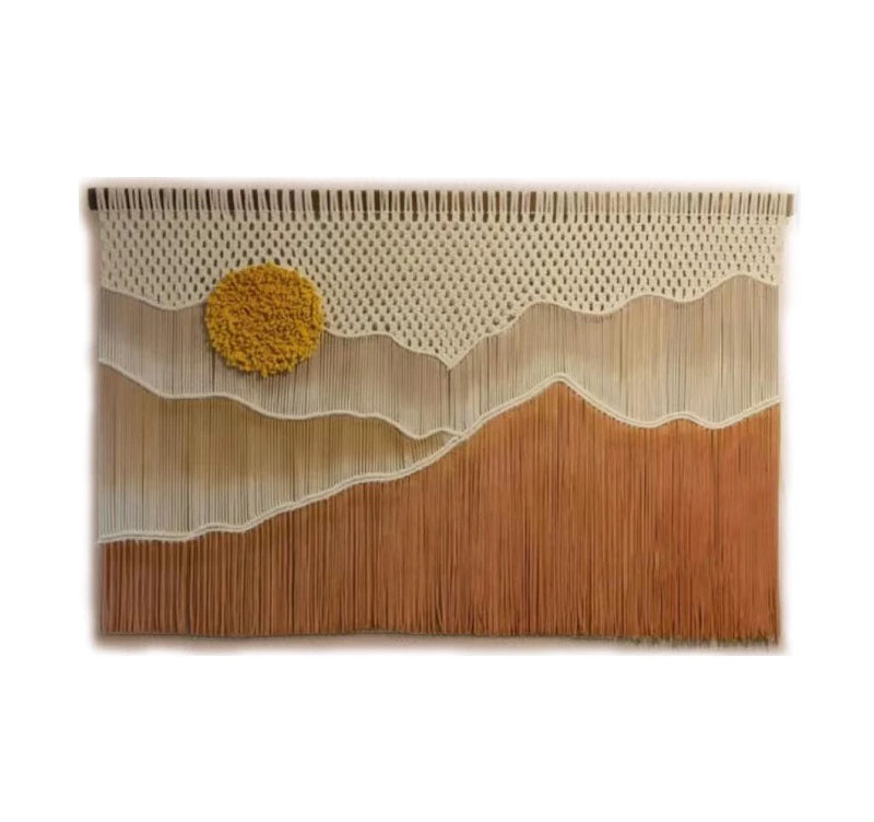 Woven Landscape Tapestry for Warm Textured Wall Decor