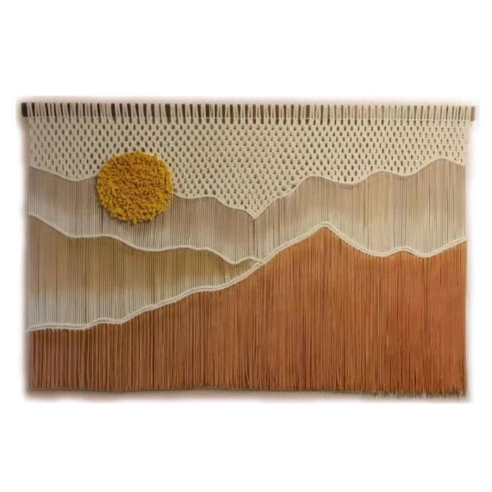 Woven Landscape Tapestry for Warm Textured Wall Decor