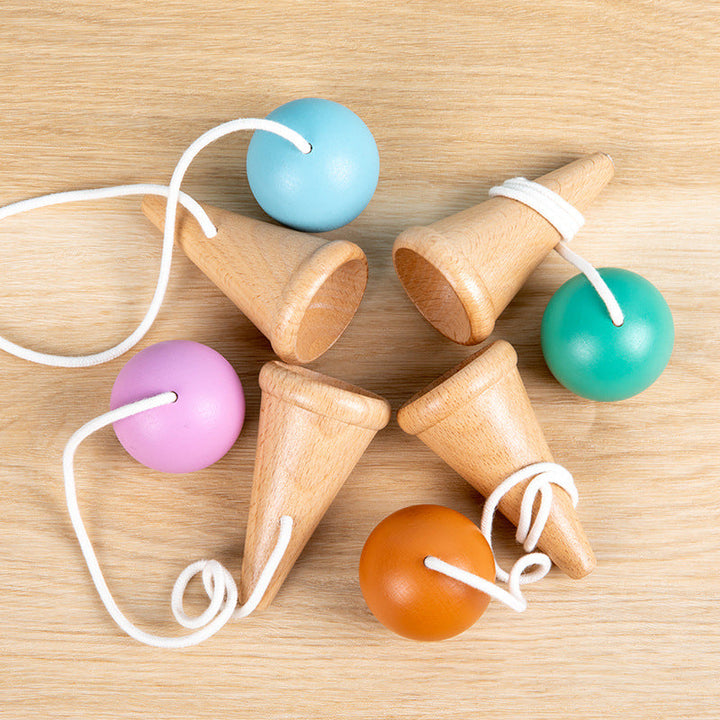Wooden Skill Cup Toy for Hand-Eye Coordination Practice