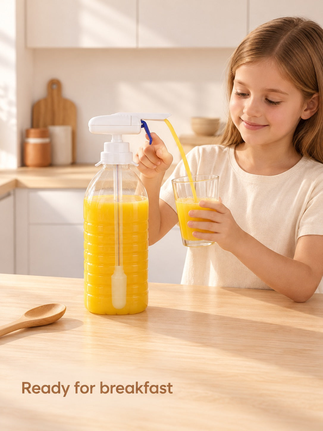 Electric One-Touch Juice Dispenser Straw for Bottles