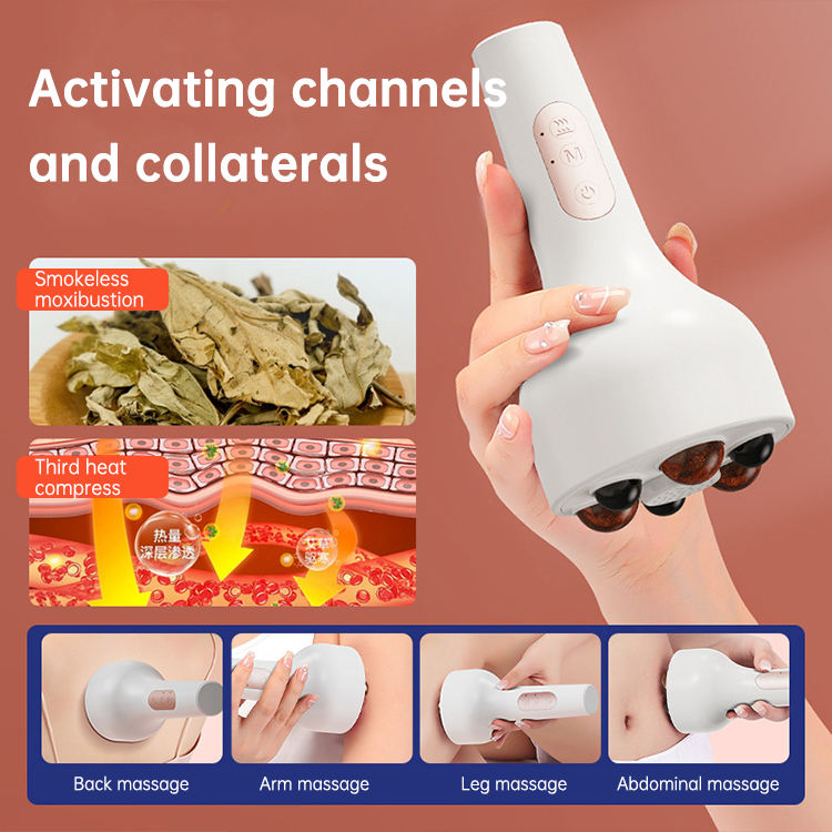 Heated Stone Belly Roller Massager for Daily Relief