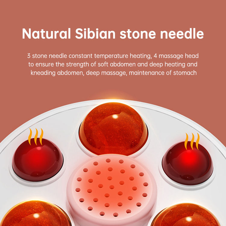 Heated Stone Belly Roller Massager for Daily Relief