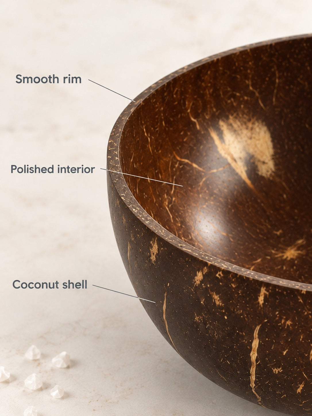 Handmade Coconut Shell Bowl: Plastic-Free Serveware