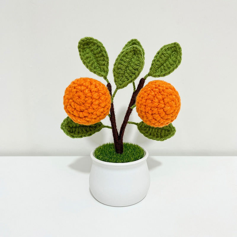 Crocheted Flower Pot Decor for Maintenance-Free Color