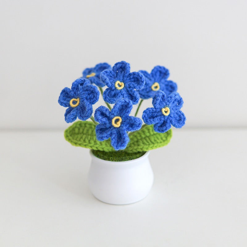 Crocheted Flower Pot Decor for Maintenance-Free Color
