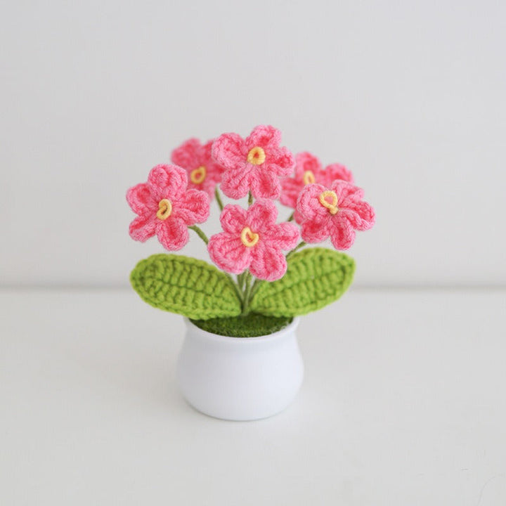 Crocheted Flower Pot Decor for Maintenance-Free Color