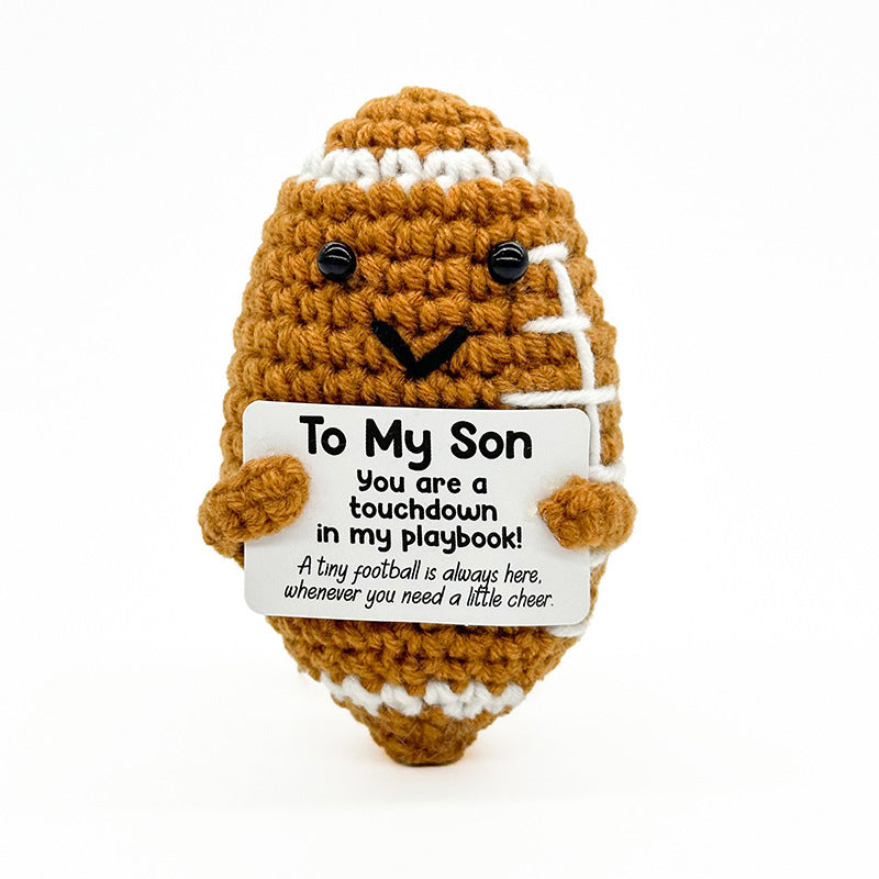 Handmade Knitted Gift Doll With Heartfelt Message