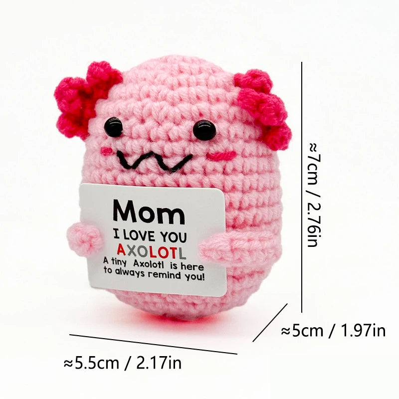 Handmade Knitted Gift Doll With Heartfelt Message