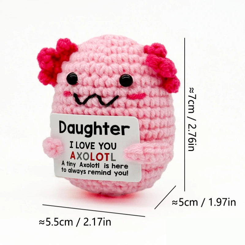 Handmade Knitted Gift Doll With Heartfelt Message