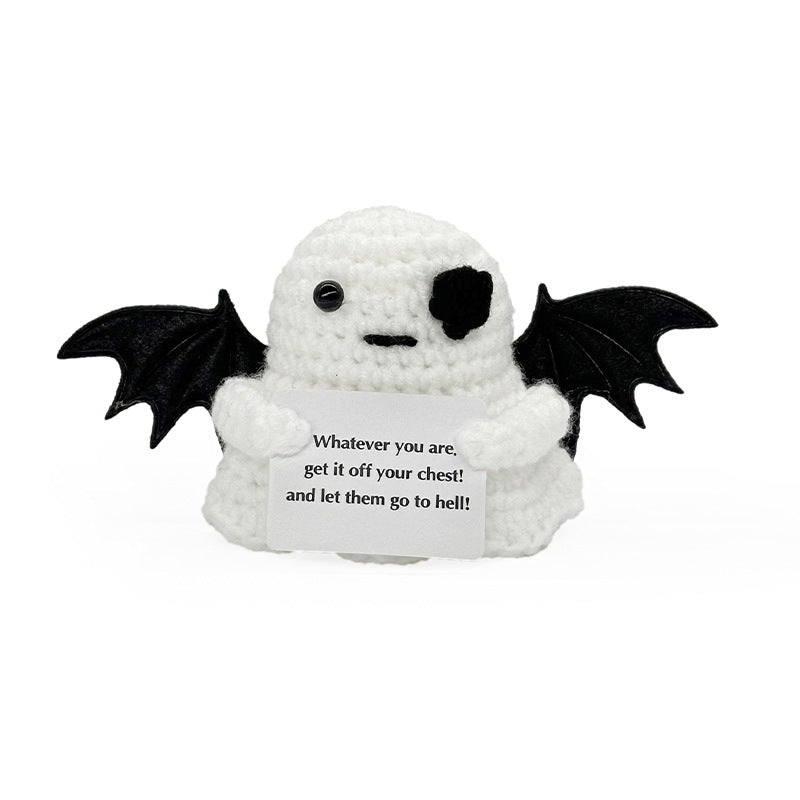 Handmade Knitted Gift Doll With Heartfelt Message