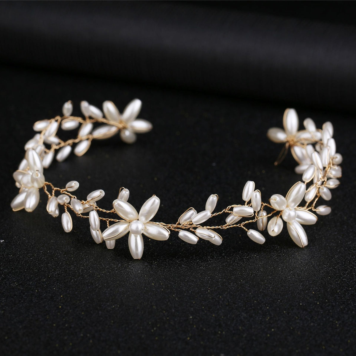 Handmade Pearl Bridal Hair Vine for Wedding Updo Styles