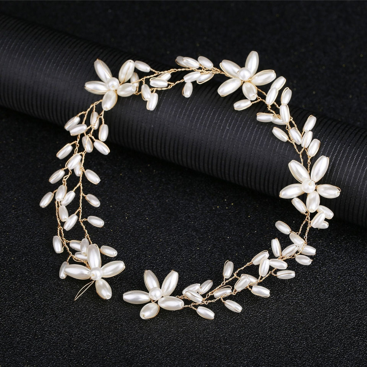 Handmade Pearl Bridal Hair Vine for Wedding Updo Styles