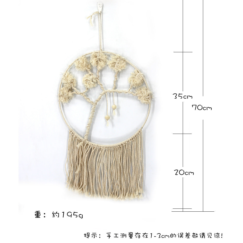 Handmade Tree of Life Wall Hanging for Boho Texture