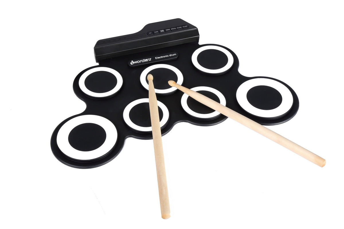 Portable Electronic Drum Pad: Roll-Up Silicone Practice Kit