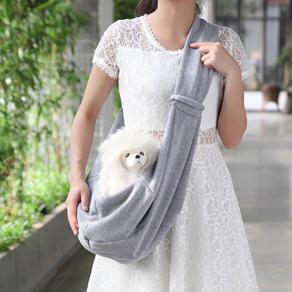 Small Pet Sling Carrier for Comfortable Hands-Free Travel