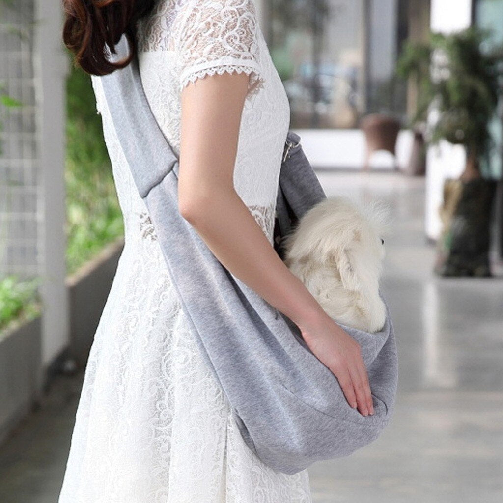Small Pet Sling Carrier for Comfortable Hands-Free Travel