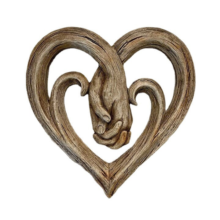 Wood Wall Decor — Carved Heart With Rustic Character