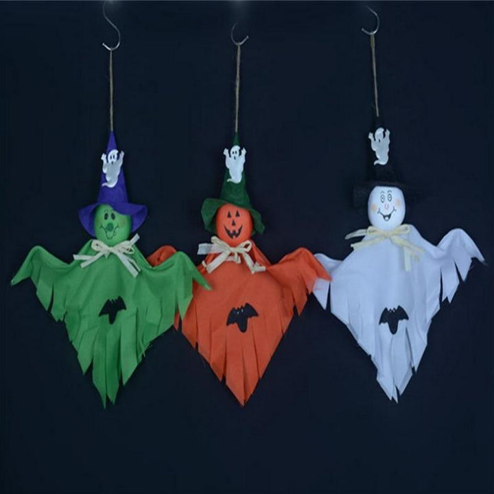 Hanging Halloween Decorations: Ghost, Witch & Pumpkin