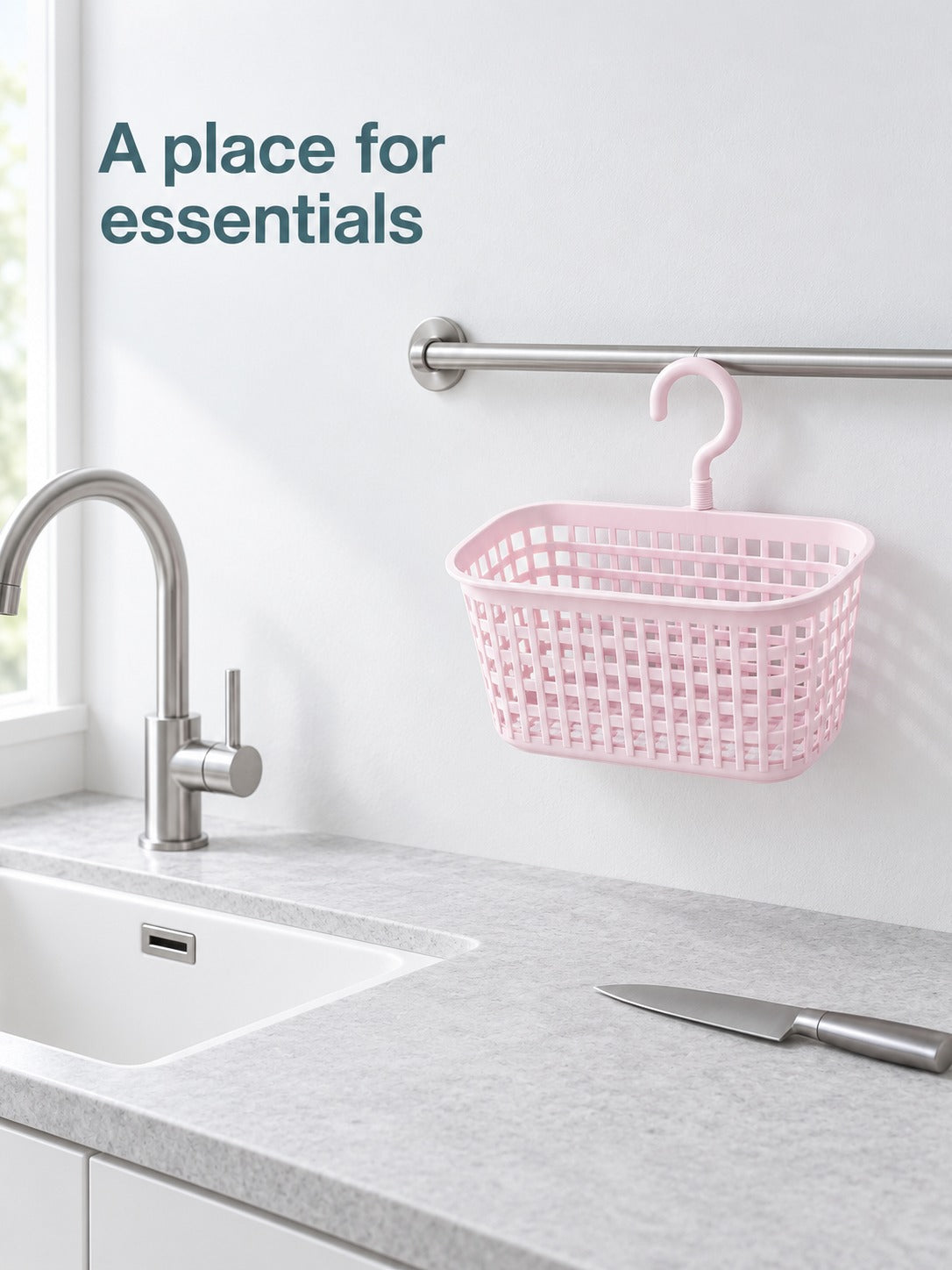 Hanging Kitchen Basket for Sink and Bathroom Storage