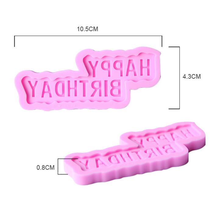 Happy Birthday Silicone Cake Mold for Fondant Toppers