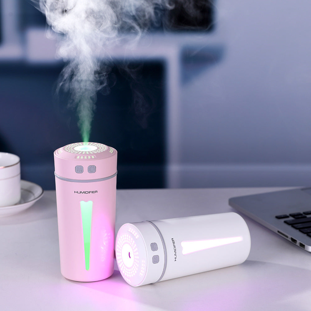 Mini USB Cool Mist Humidifier with Colorful LED Glow