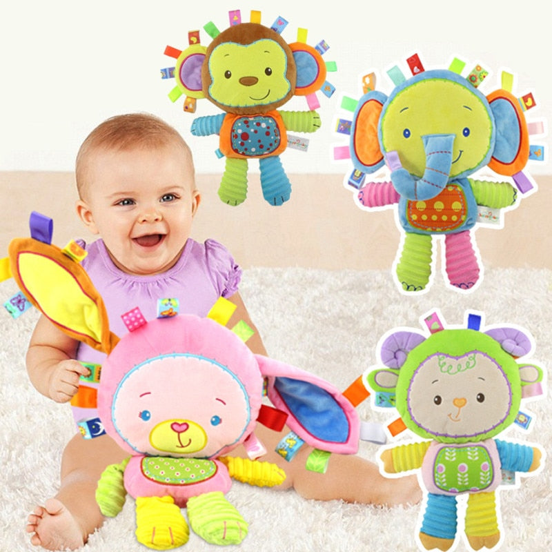 Baby Plush Rattle Toy for Sensory Play and Cuddles