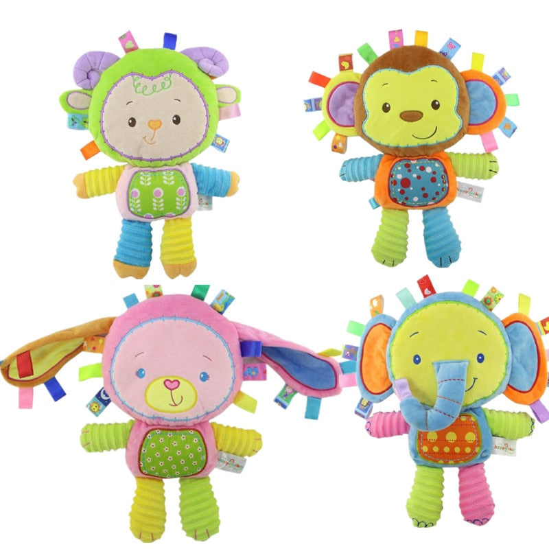 Baby Plush Rattle Toy for Sensory Play and Cuddles