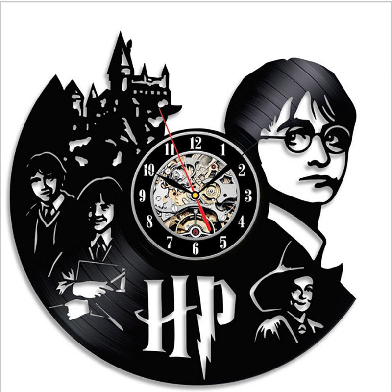 Harry Potter Vinyl Record Wall Clock Statement Decor