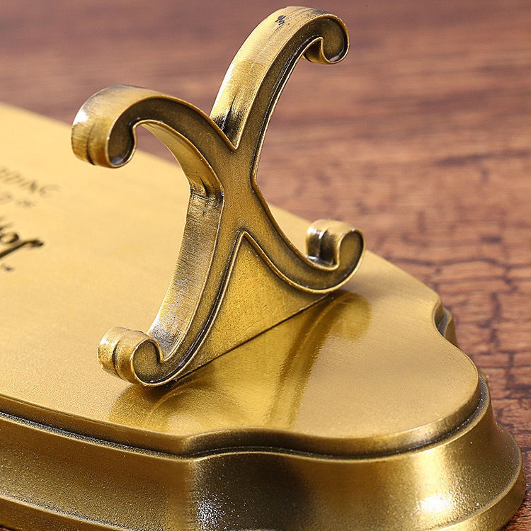 Harry Potter Wand Holder Antique Gold Display Stand
