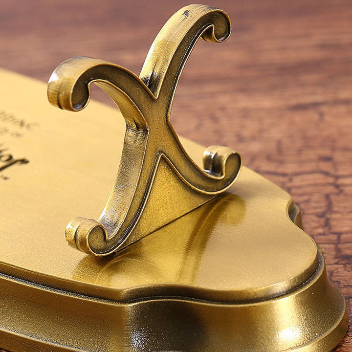 Harry Potter Wand Holder Antique Gold Display Stand