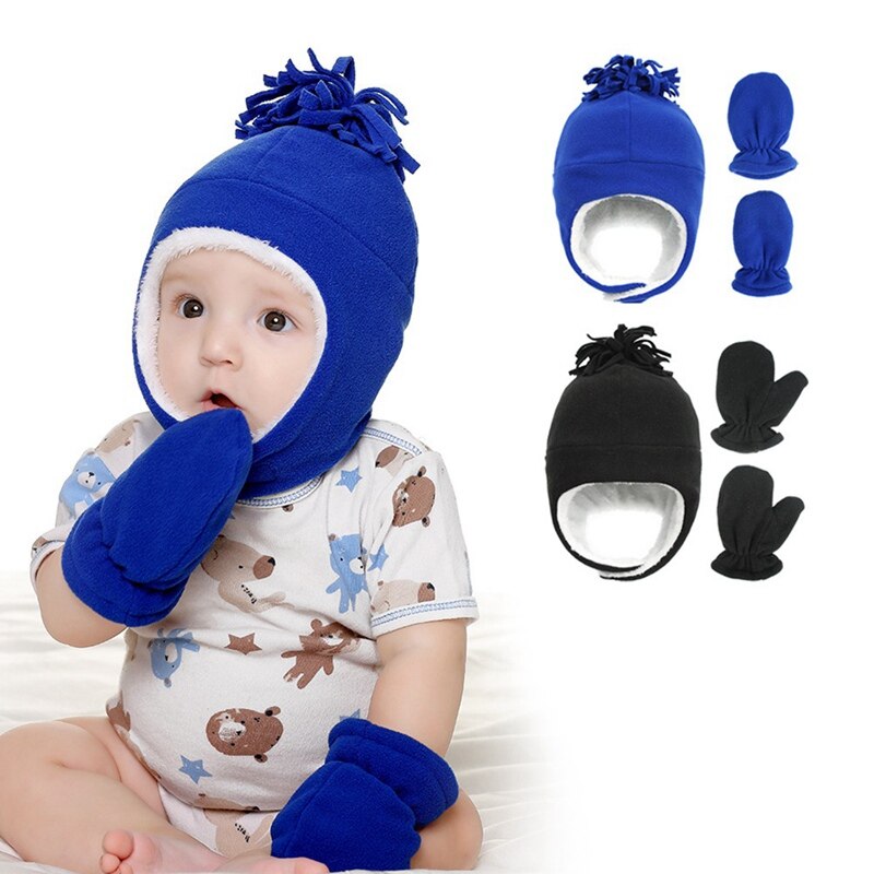 Baby Winter Hat & Mittens Set for Cozy Newborn Photos