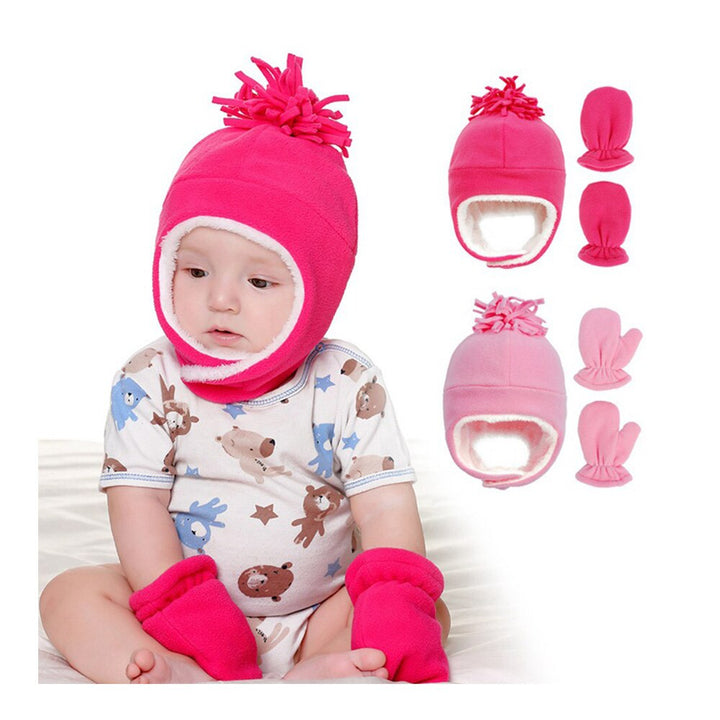 Baby Winter Hat & Mittens Set for Cozy Newborn Photos