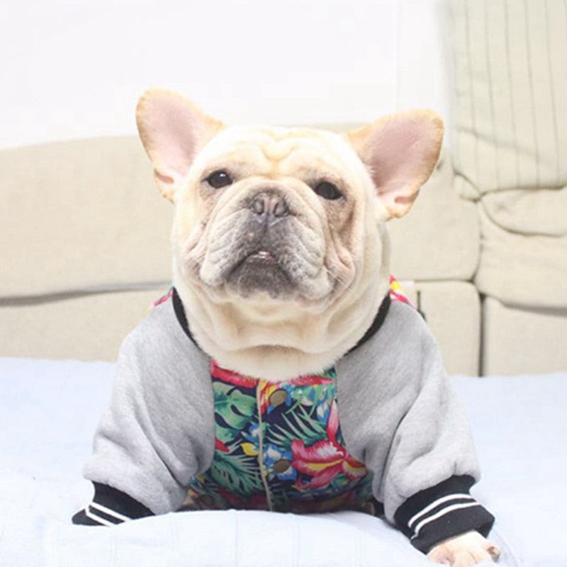 Dog Coat Warm Floral Padded Jacket for Cold Walks