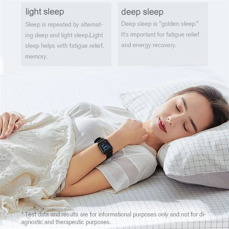 Smart Watch Fitness Tracker: Sleep, Heart Rate & Alerts