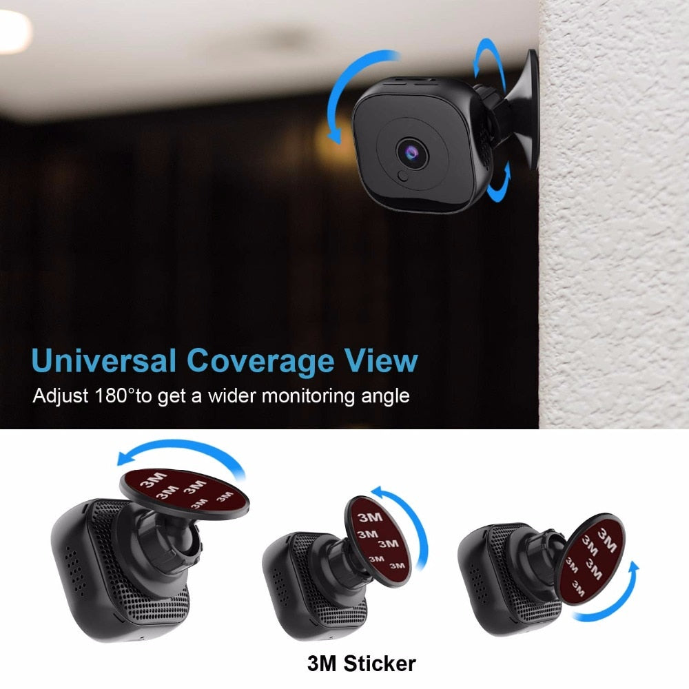 Mini 1080P WiFi Camera with Night Vision & Motion Alerts