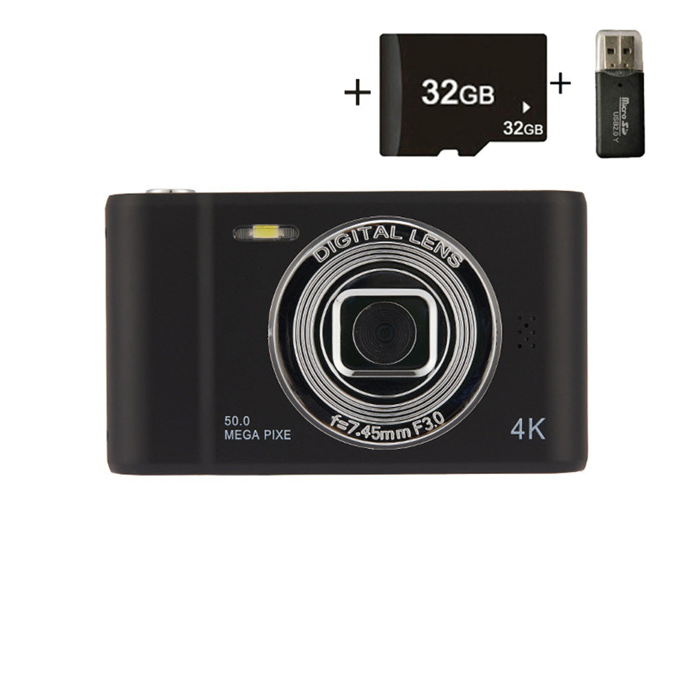 Retro Digital Camera: Pocket 4K Compact for Students