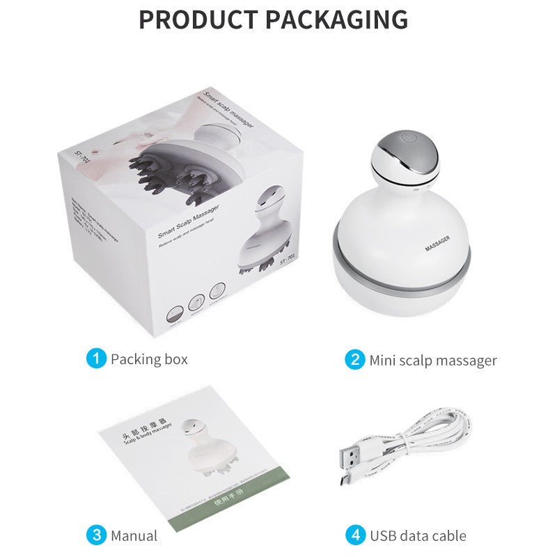 Head Massager for Scalp Tension: 84-Contact 3D Relief