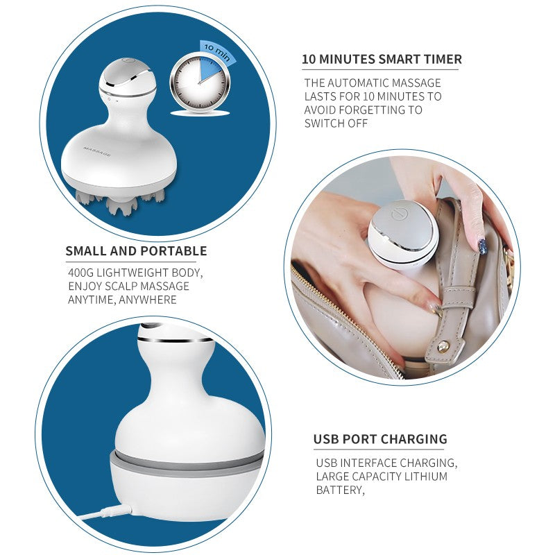 Head Massager for Scalp Tension: 84-Contact 3D Relief