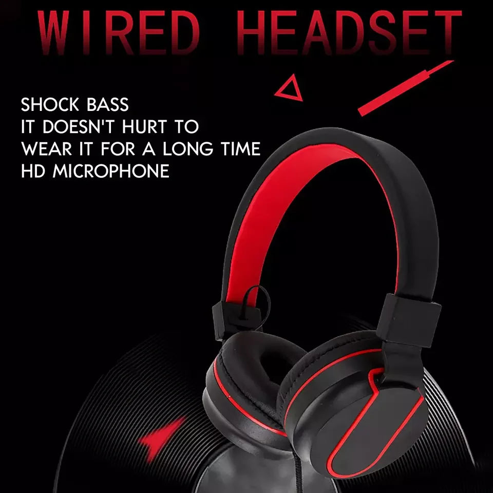 Wired Gaming Headset with HD Mic for PC and Phone Calls