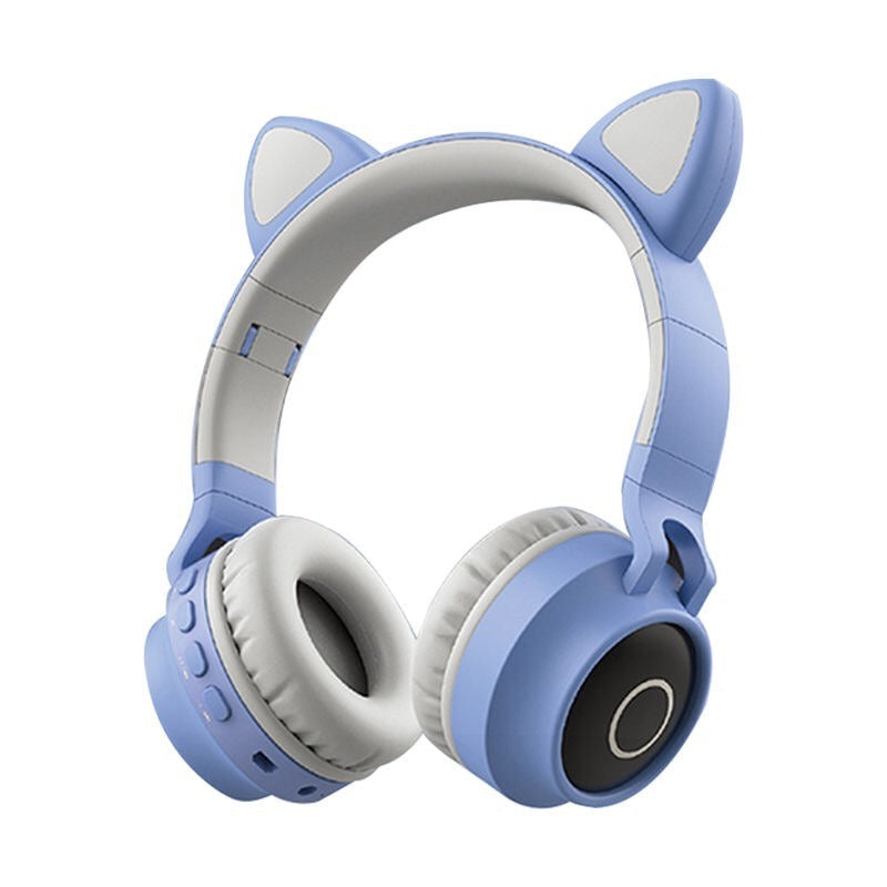 Wireless Cat Ear Headphones with Glowing LED Rings