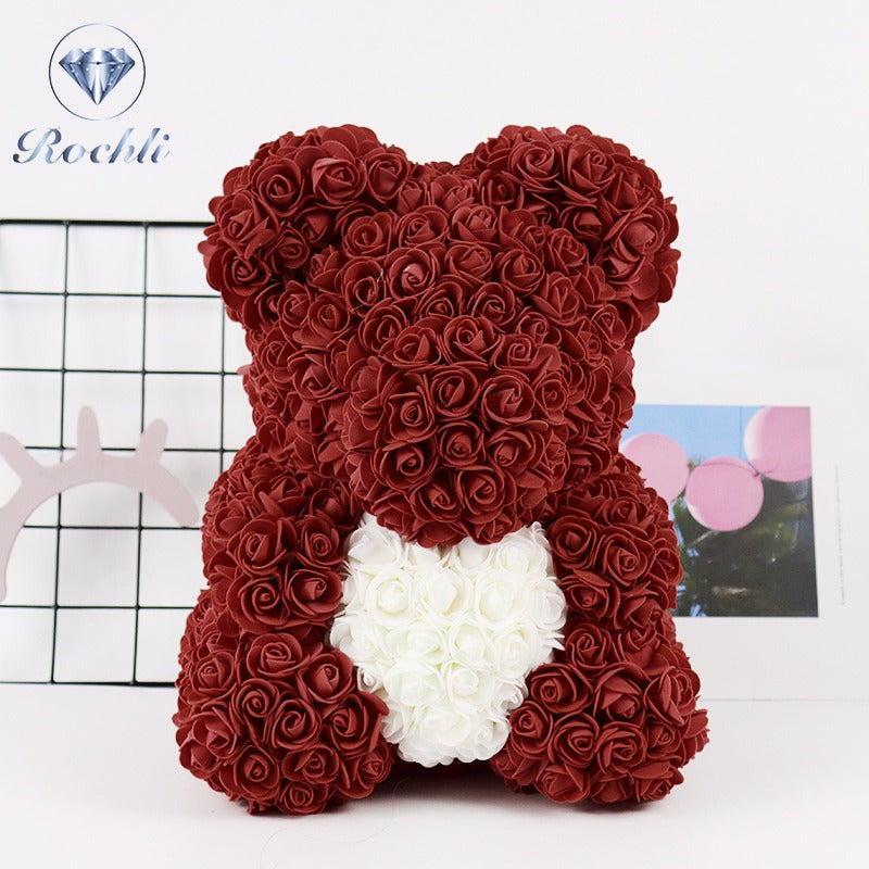 Rose Bear Decorative Gift for Lasting Birthday Joy