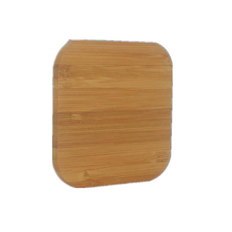 Heart-Shaped Bamboo Wireless Charger for iPhone Desk