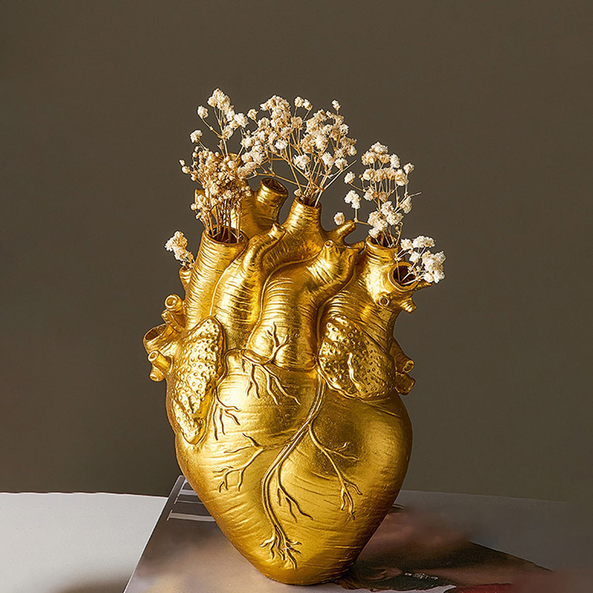 Heart-Shaped Flower Vase for Sculptural Home Decor